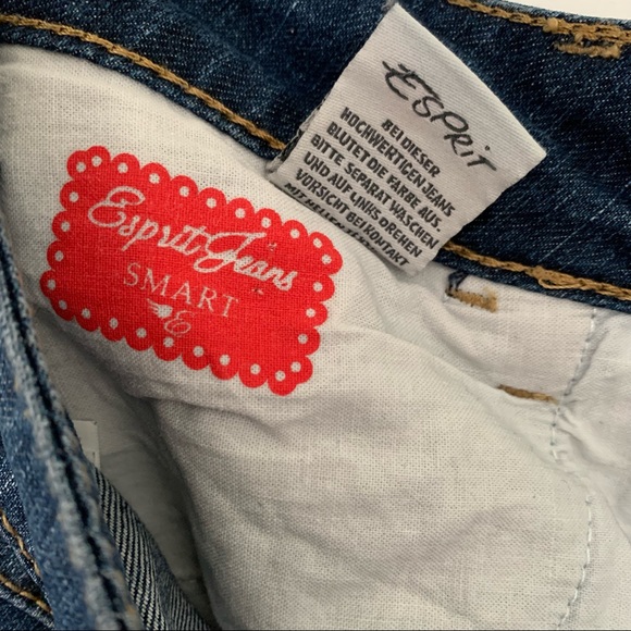 Esprit - Smart Straight Distressed Dark Blue Jeans - Size 32 - Picture 8 of 14